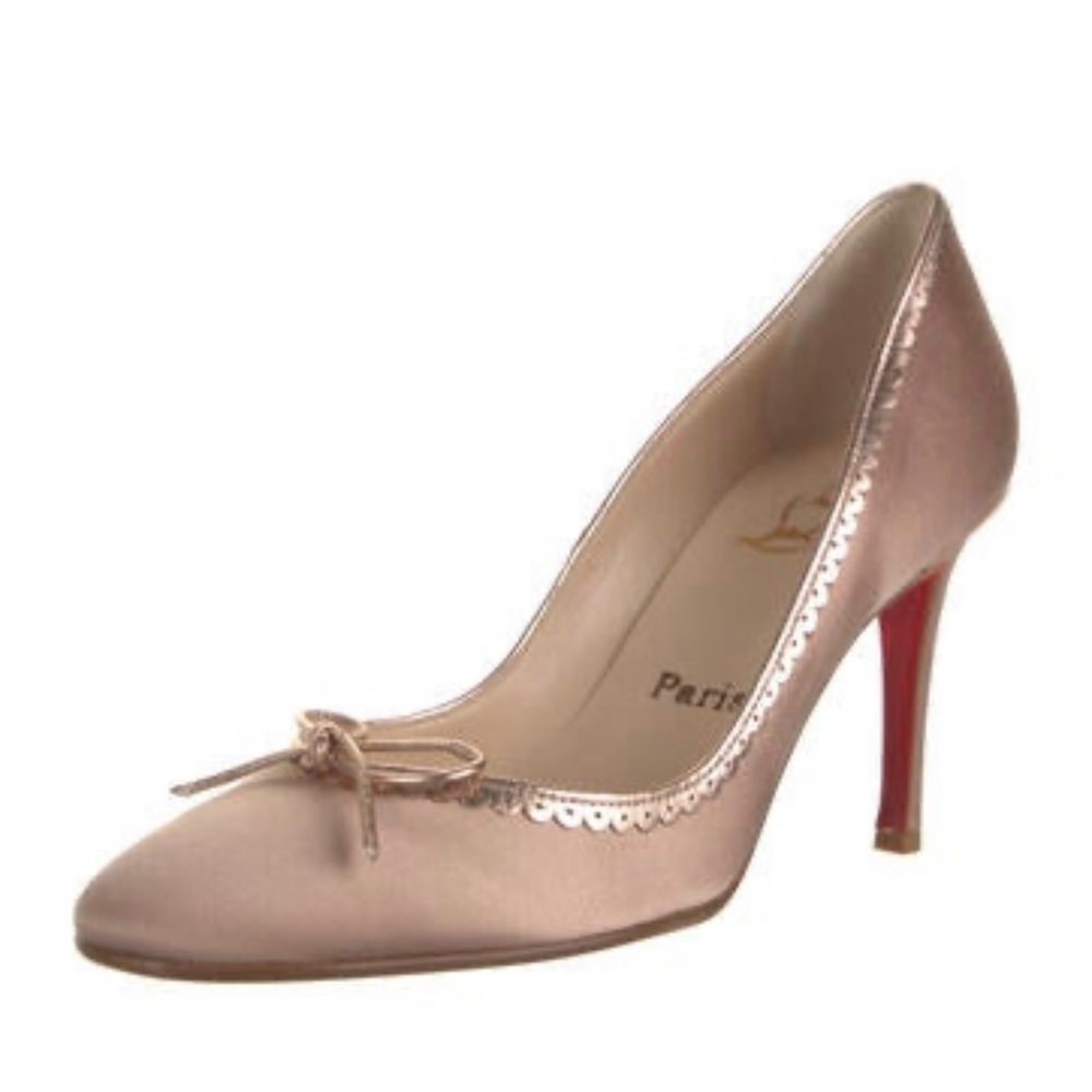 Christian Louboutin Satin Heels Size37/7 COMES WITH BOX.